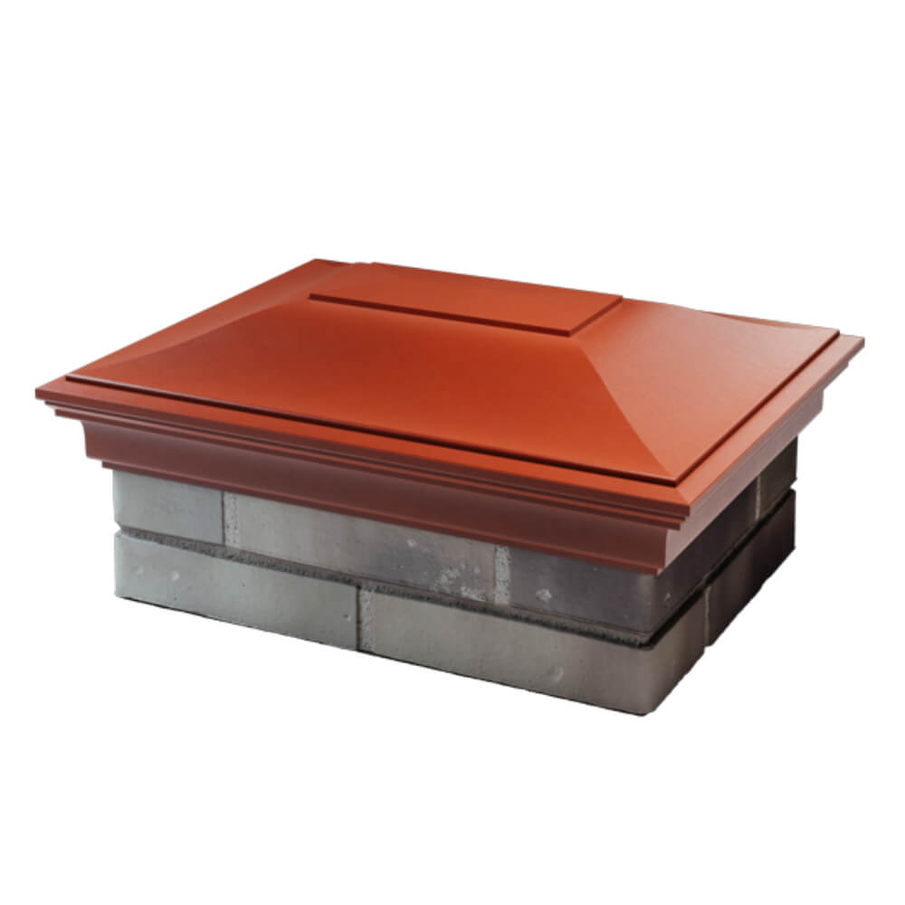 Колпак Zking Монблан Красный на столб 2х1.5 кирпича (515х385мм) в Бийске фото