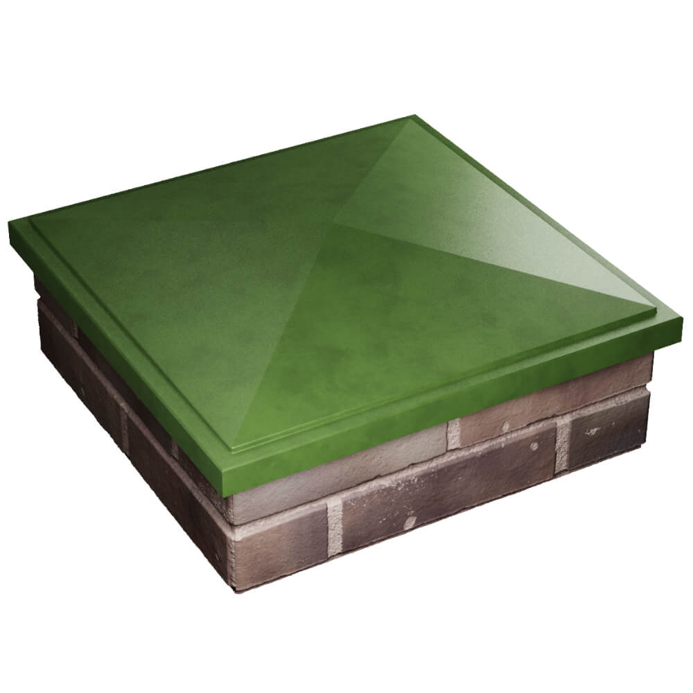 Колпак Zking БонаМоно Зеленый на столб 2х2 кирпича (515х515, 530х530мм) в Бийске фото