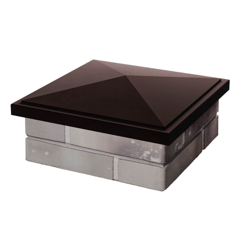 Колпак Zking БонаМоно Коричневый на столб 1.5х1.5 кирпича (385х385, 400х400мм) в Бийске фото