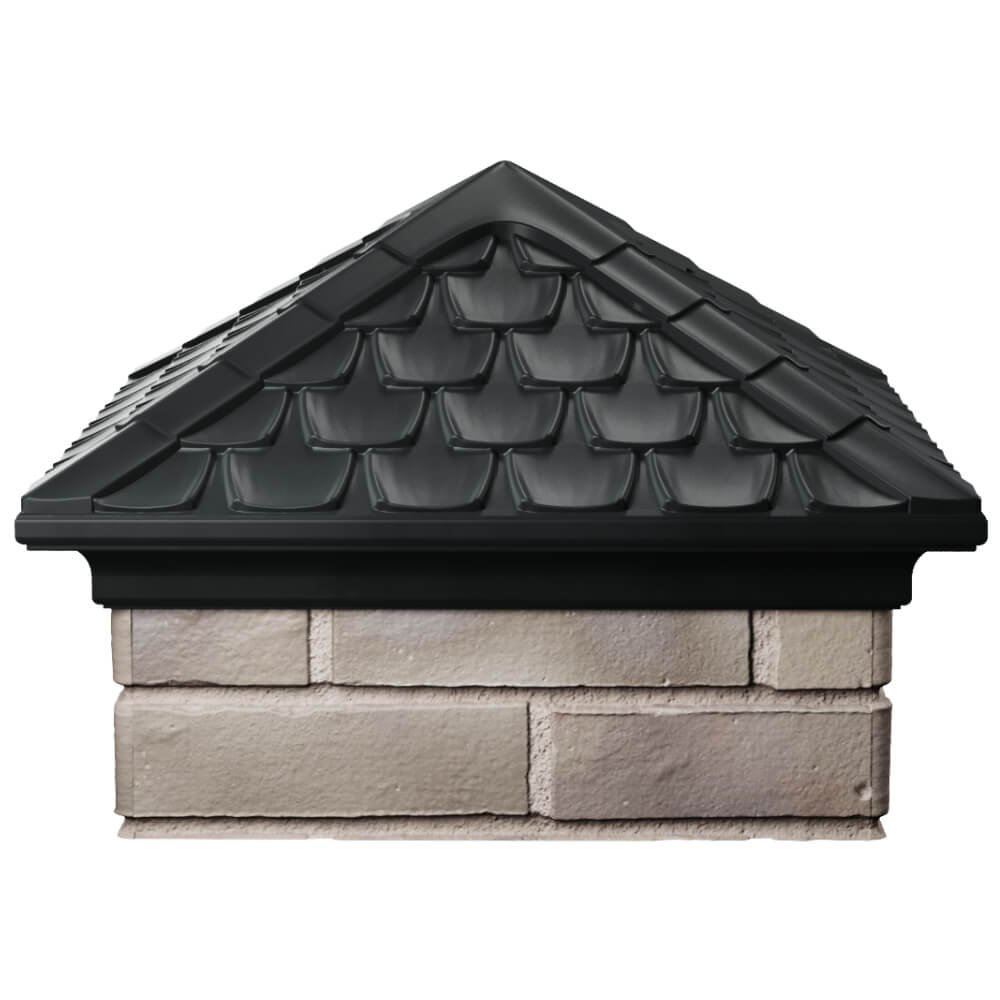 Колпак Zking Эльбрус Черный на столб 1.5х1.5 кирпича (385х385мм) Бийск фото