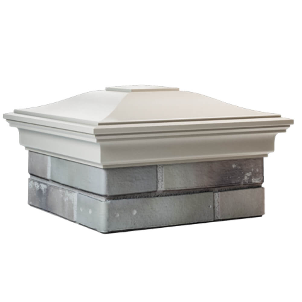 Колпак Zking Монблан Бежевый на столб 1.5х1.5 кирпича (385х385мм) в Бийске фото