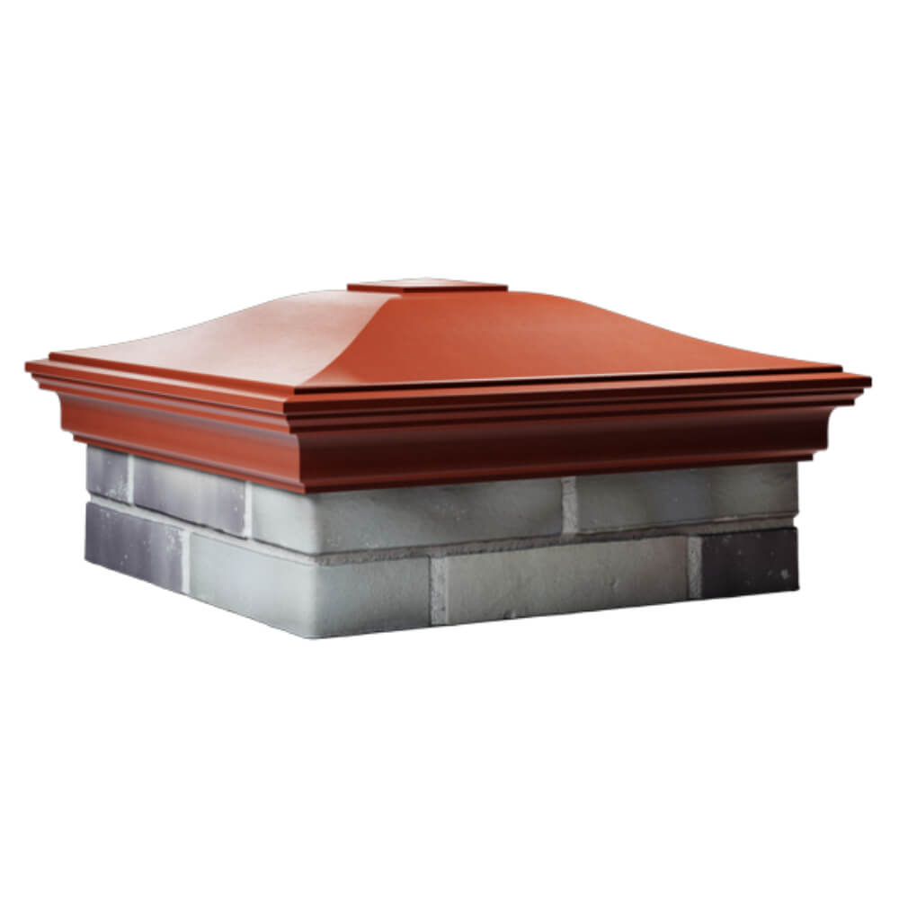 Колпак Zking Монблан Красный на столб 2х2 кирпича (515х515мм) в Бийске фото