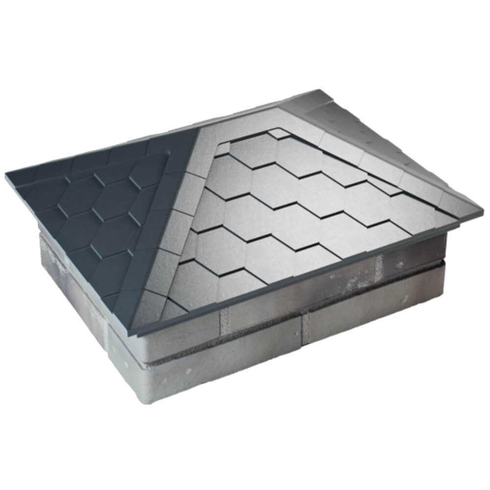 Колпак Zking Эверест Серый на столб 2х1.5 кирпича (520х390мм) Бийск фото