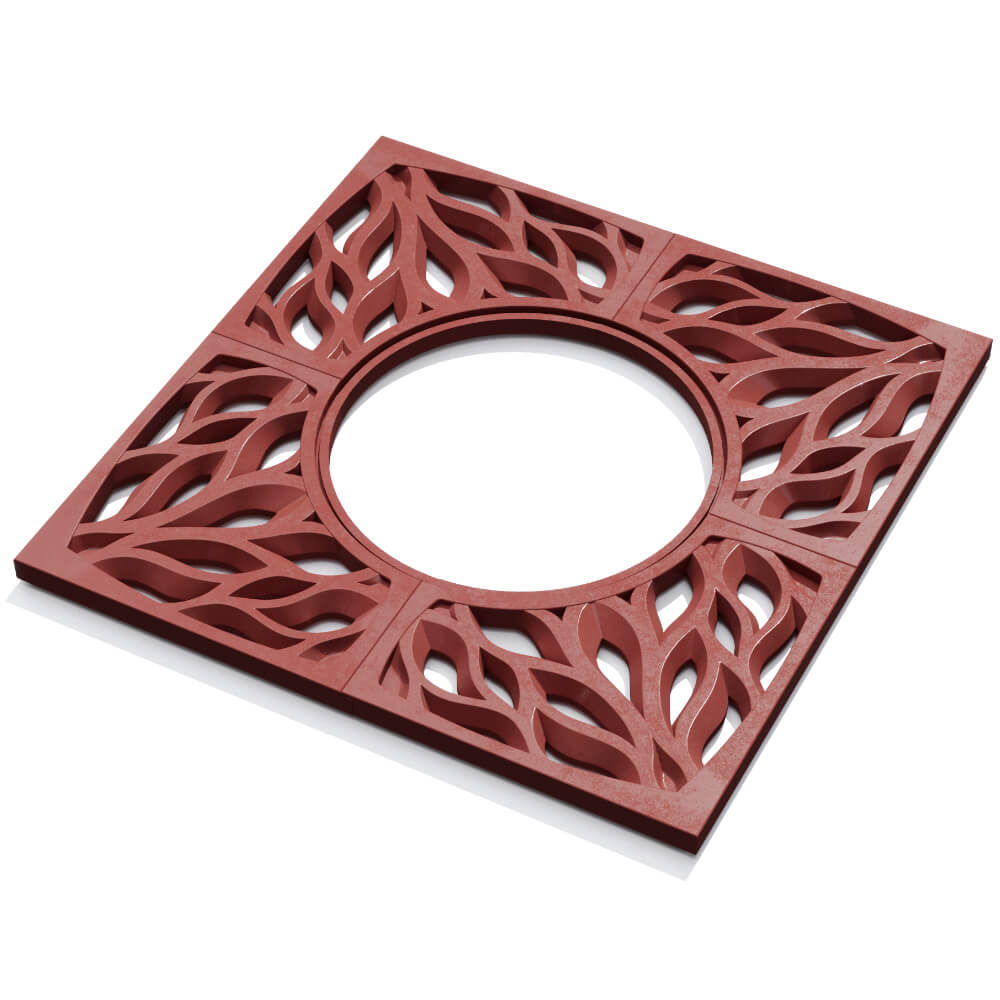 Приствольная решетка для дерева ZKING CRUST 1.2х1.2м Красная в Бийске фото