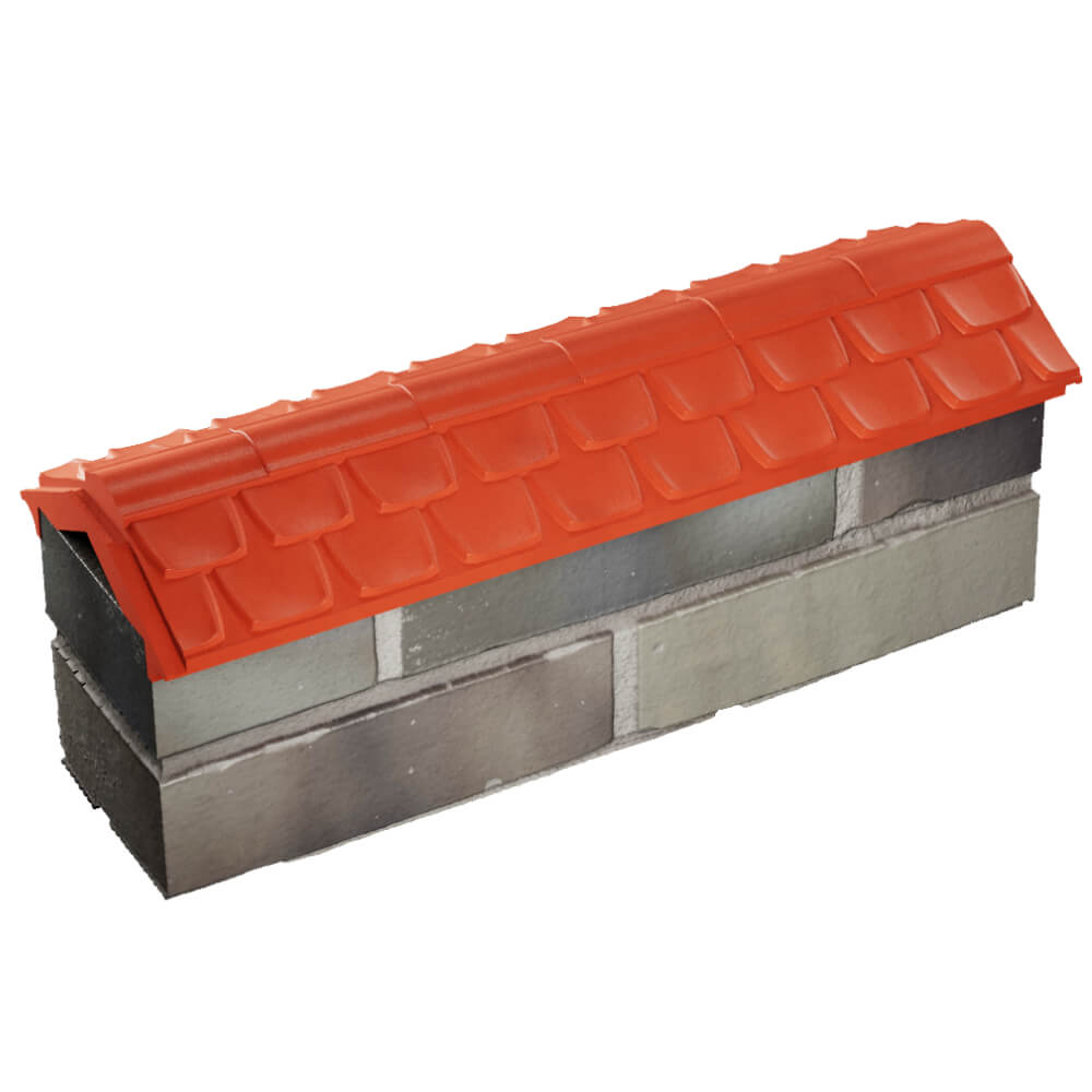 Парапет Zking Эльбрус Красный с посадкой на 0.5 кирпича (130мм) в Бийске фото