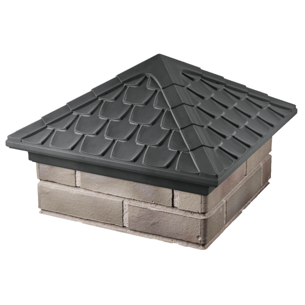 Колпак Zking Эльбрус Серый на столб 1.5х1.5 кирпича (385х385мм) в Бийске фото