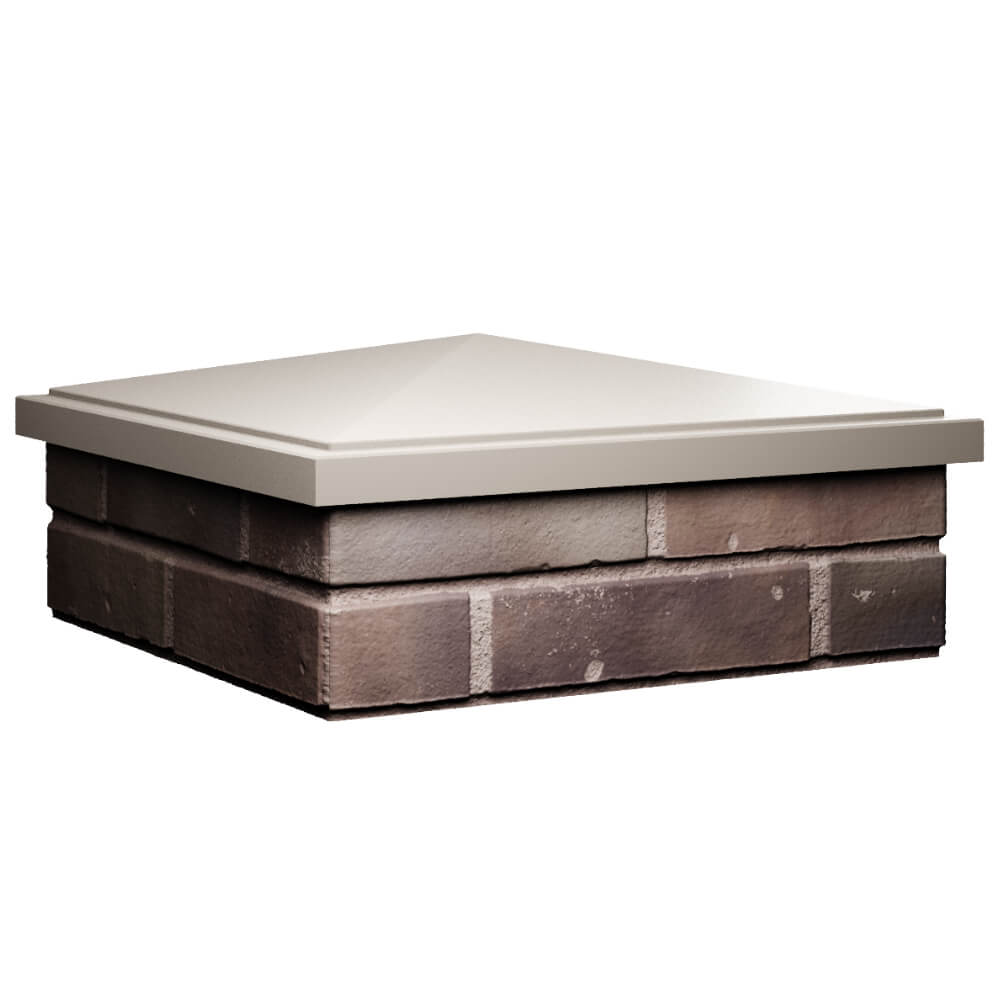 Колпак Zking БонаМоно Бежевый на столб 2х2 кирпича (515х515, 530х530мм) в Бийске фото