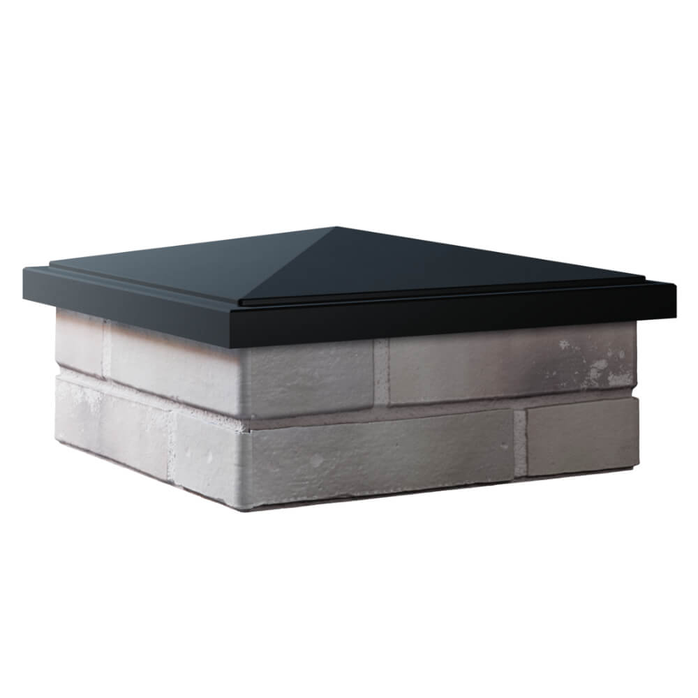 Колпак Zking БонаМоно Черный на столб 1.5х1.5 кирпича (385х385, 400х400мм) в Бийске фото