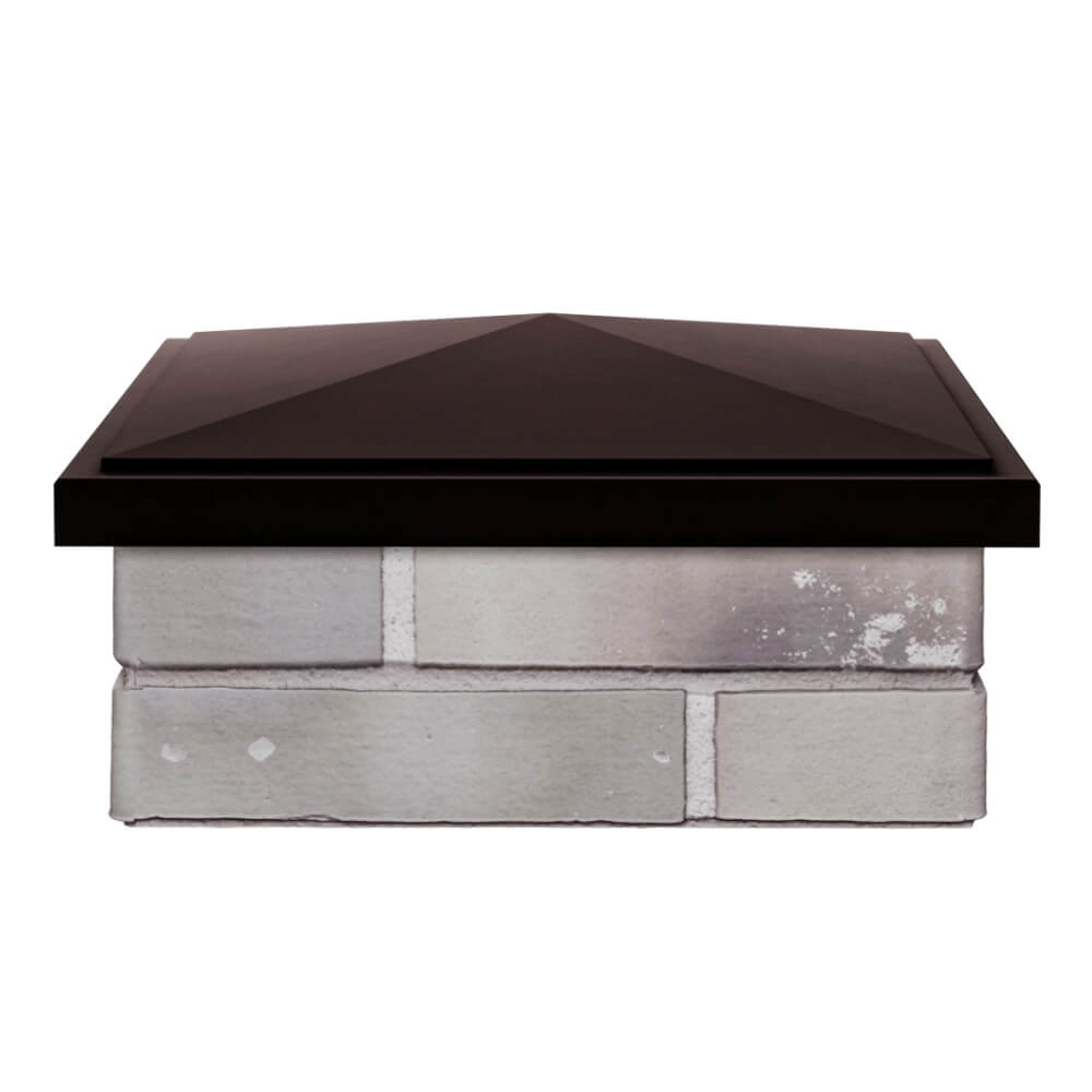 Колпак Zking БонаМоно Коричневый на столб 1.5х1.5 кирпича (385х385, 400х400мм) Бийск фото