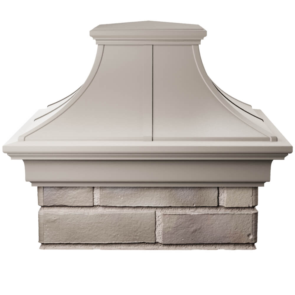 Колпак Zking Монблан Премиум Бежевый на столб 1.5х1.5 кирпича (385х385мм) Бийск фото