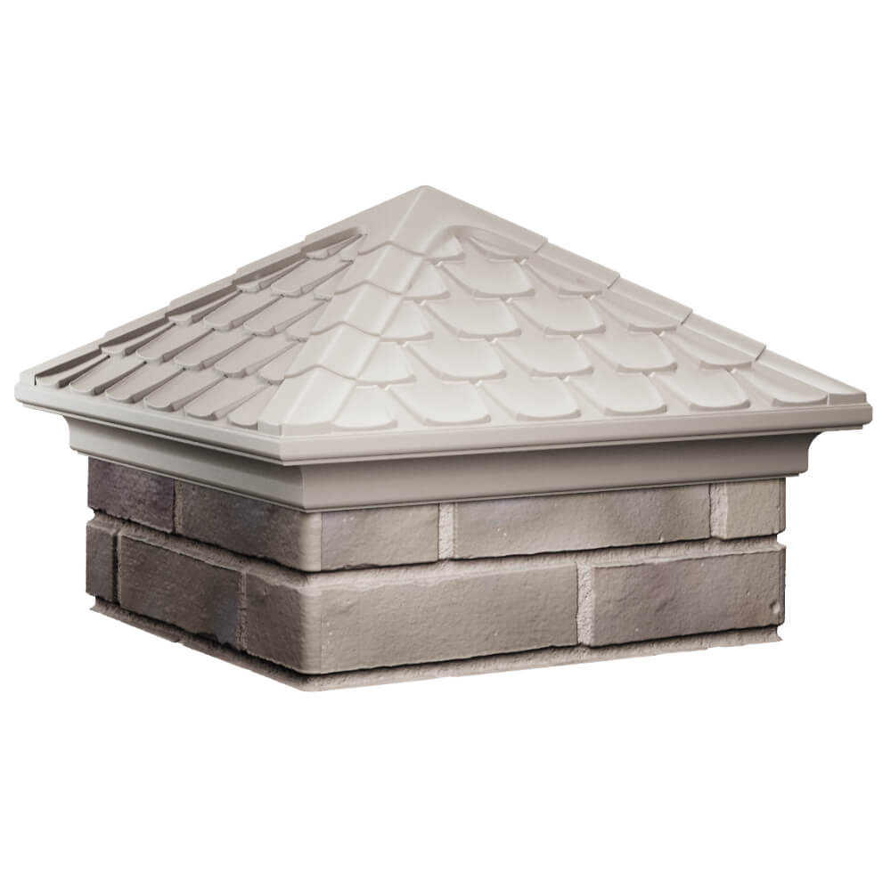 Колпак Zking Эльбрус Бежевый на столб 1.5х1.5 кирпича (385х385мм) в Бийске фото