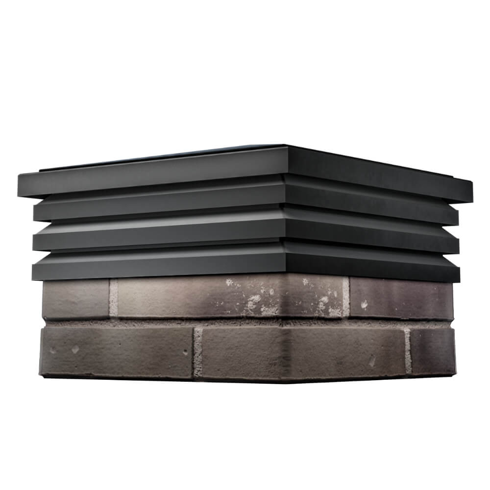 Колпак Zking Бона ХайТек Черный на столб 1.5х1.5 кирпича (385х385мм) в Бийске фото