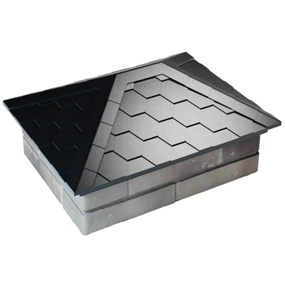 Колпак Zking Эверест Черный на столб 2х1.5 кирпича (520х390мм) Бийск фото