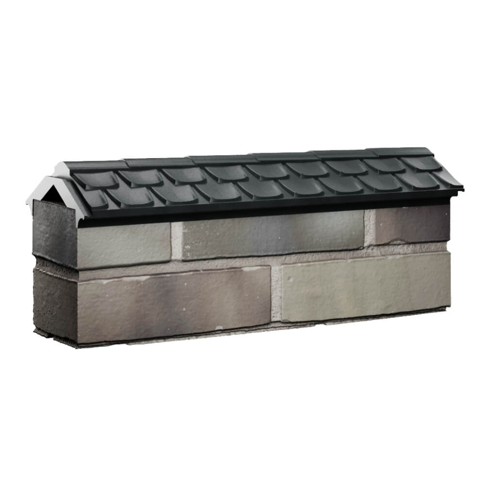 Парапет Zking Эльбрус Черный с посадкой на 0.5 кирпича (130мм) Бийск фото