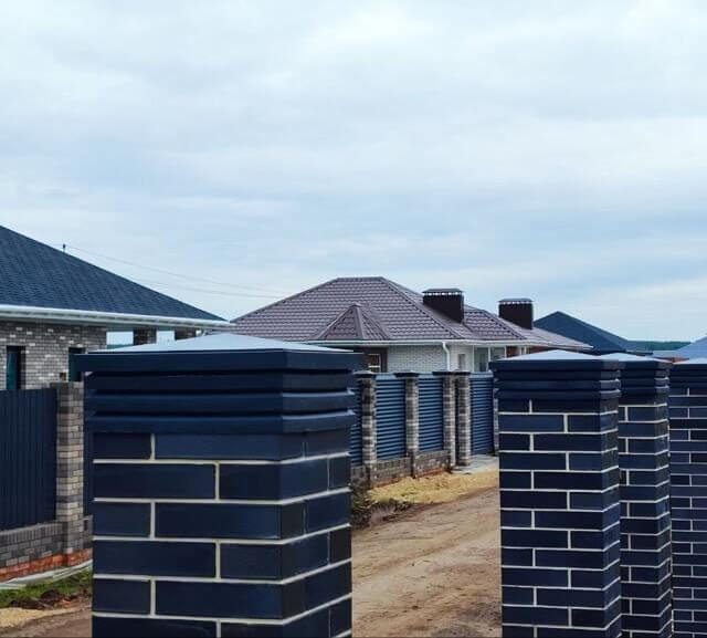 Колпак Zking Бона ХайТек Серый на столб 1.5х1.5 кирпича (385х385мм) в Бийске фото