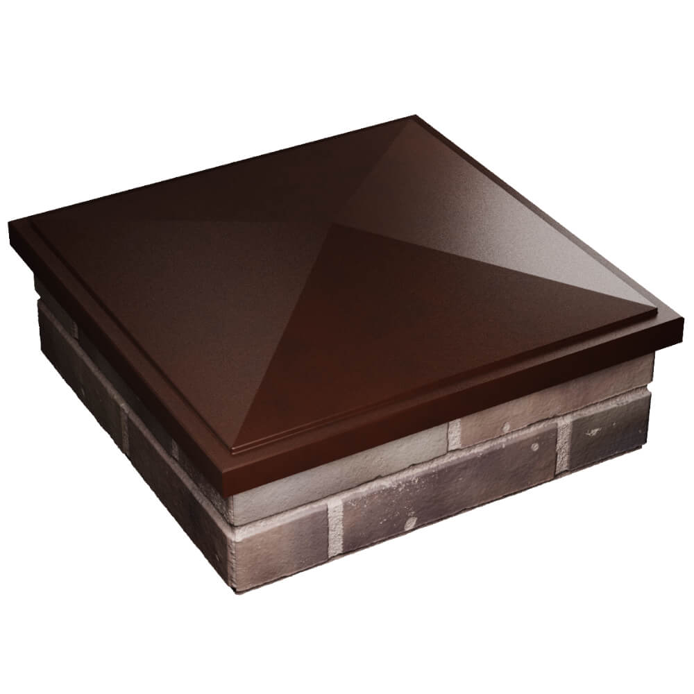 Колпак Zking БонаМоно Коричневый на столб 2х2 кирпича (515х515, 530х530мм) в Бийске фото