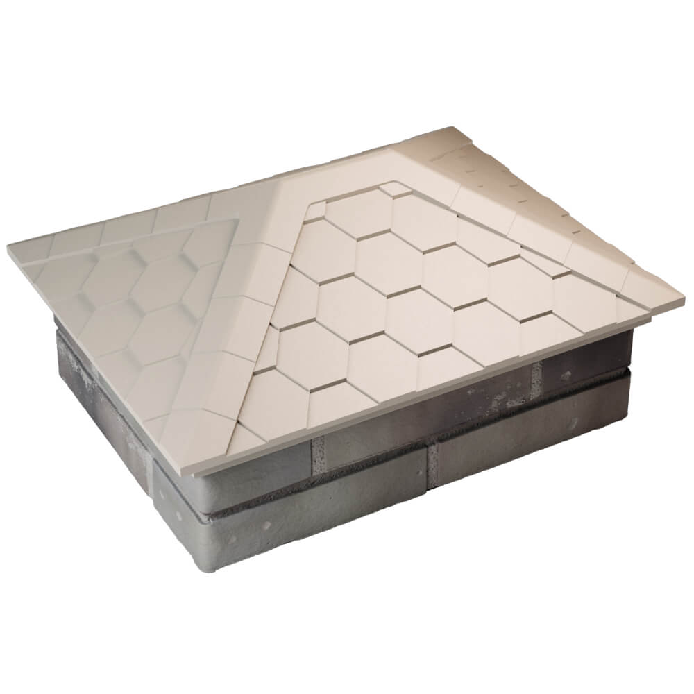 Колпак Zking Эверест Бежевый на столб 2х1.5 кирпича (520х390мм) Бийск фото