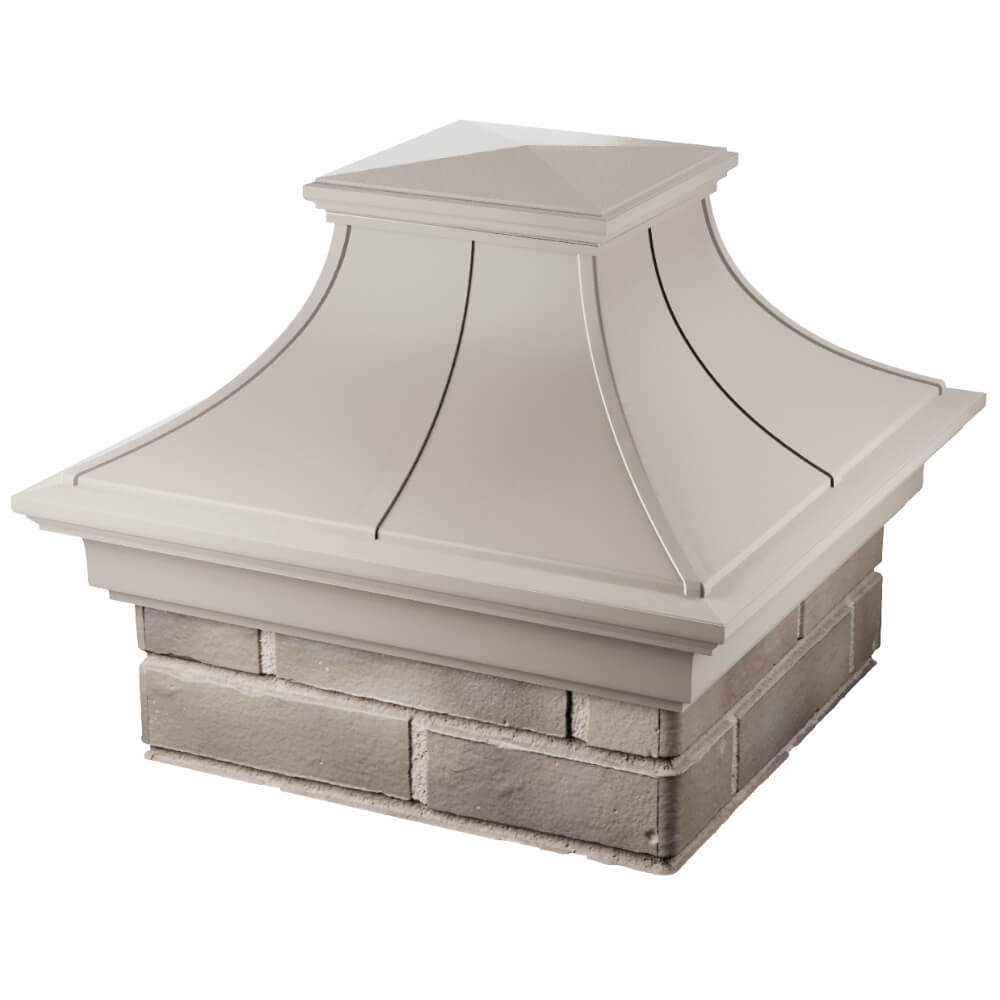 Колпак Zking Монблан Премиум Бежевый на столб 1.5х1.5 кирпича (385х385мм) в Бийске фото