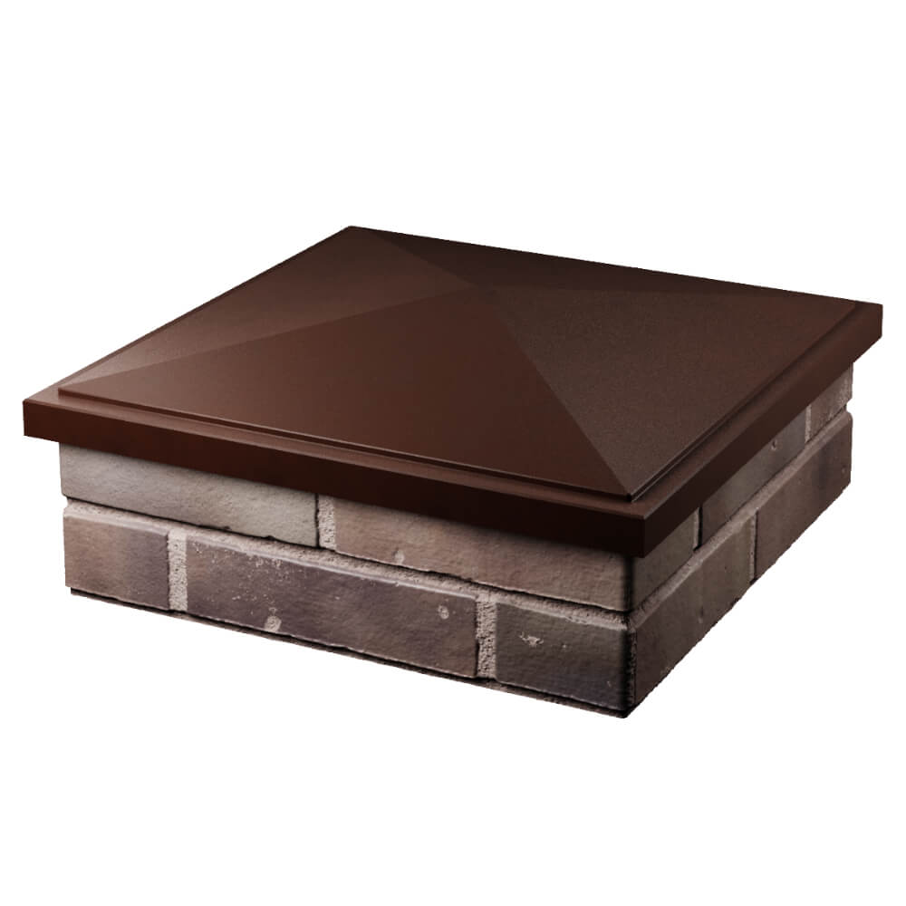 Колпак Zking БонаМоно Коричневый на столб 2х2 кирпича (515х515, 530х530мм) в Бийске фото