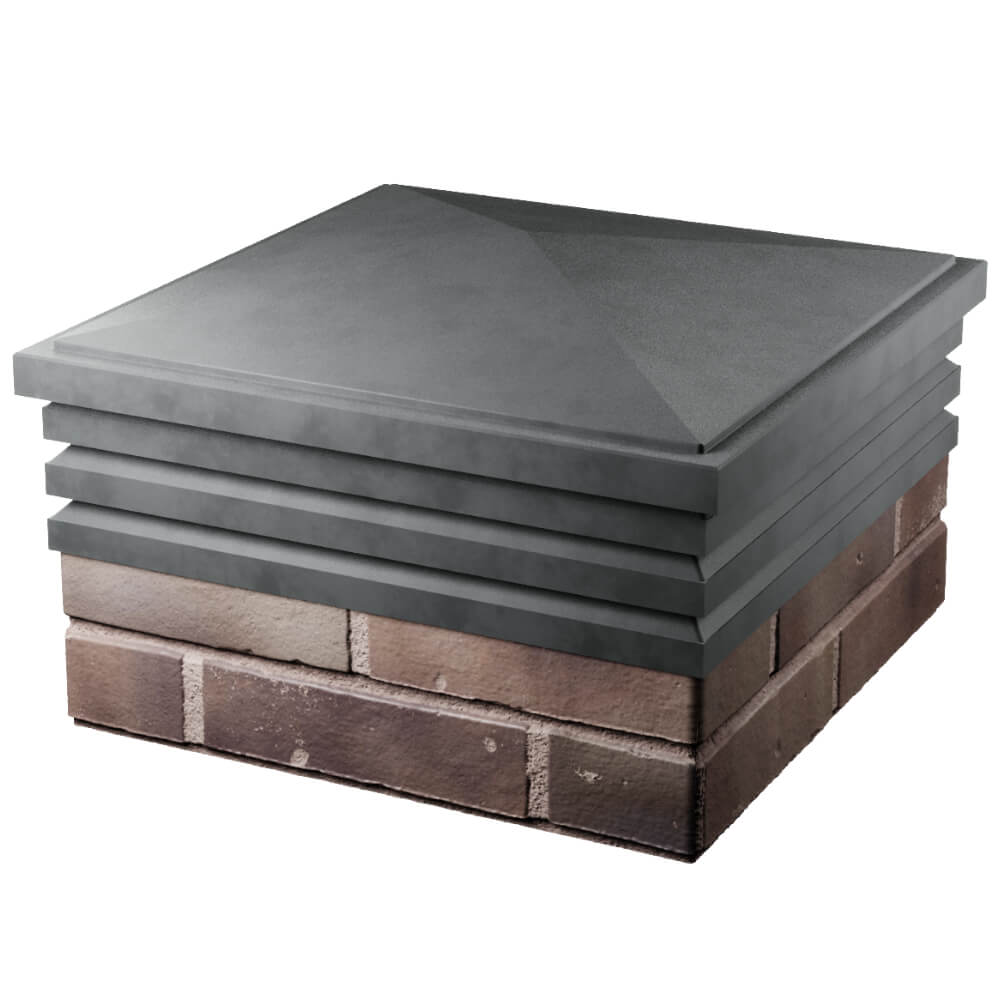 Колпак Zking Бона ХайТек Серый на столб 2х2 кирпича (513х513мм) в Бийске фото