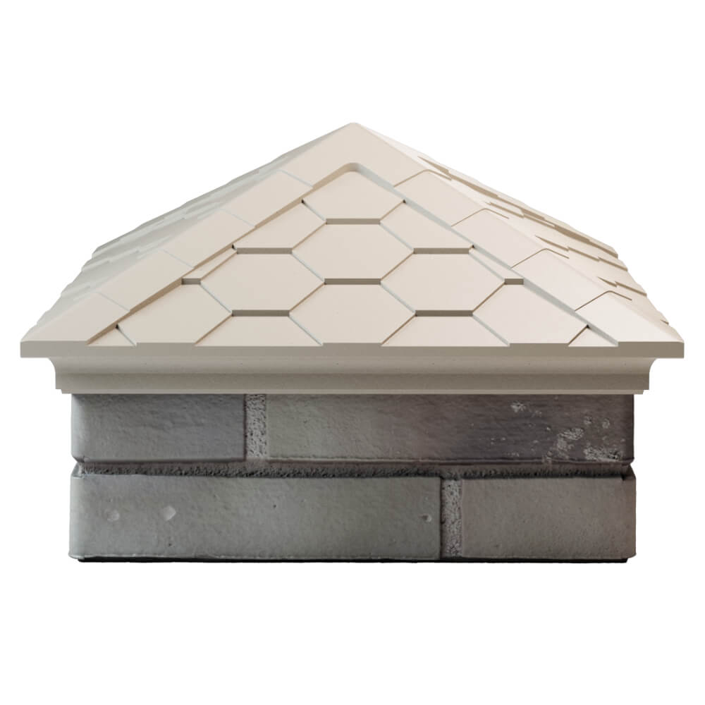 Колпак Zking Эверест Бежевый на столб 1.5х1.5 кирпича (390х390мм) Бийск фото