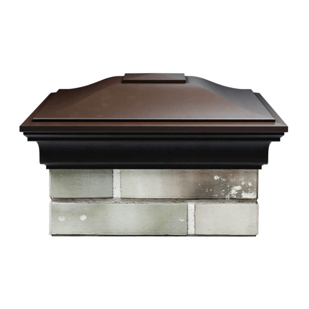 Колпак Zking Монблан Коричневый на столб 1.5х1.5 еврокирпича 0.7НФ (355х355мм) Бийск фото