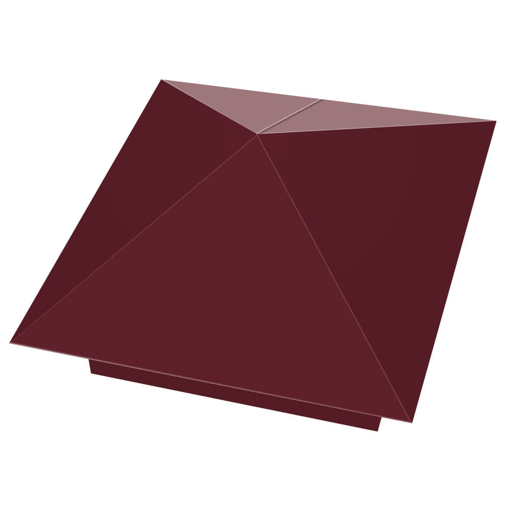 Колпак металлический 390х390мм RAL3005 Красное Вино заборный Бийск фото