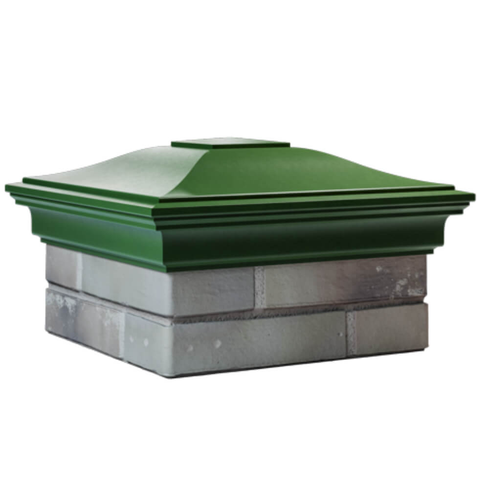 Колпак Zking Монблан Зеленый на столб 1.5х1.5 кирпича (385х385мм) в Бийске фото