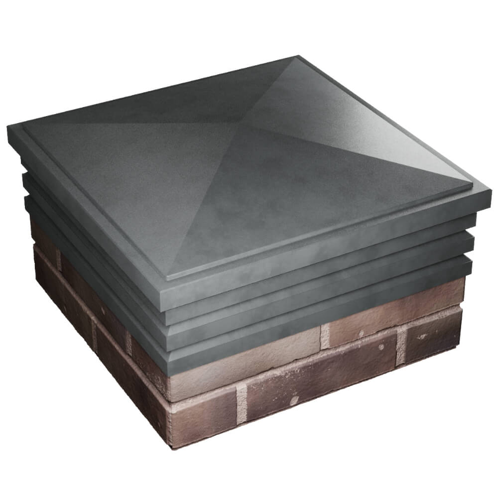 Колпак Zking Бона ХайТек Серый на столб 2х2 кирпича (513х513мм) в Бийске фото