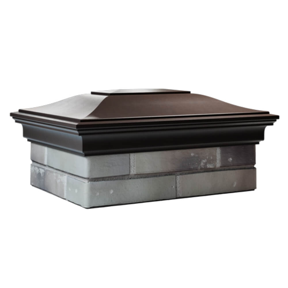 Колпак Zking Монблан Коричневый на столб 2х1.5 кирпича (515х385мм) в Бийске фото