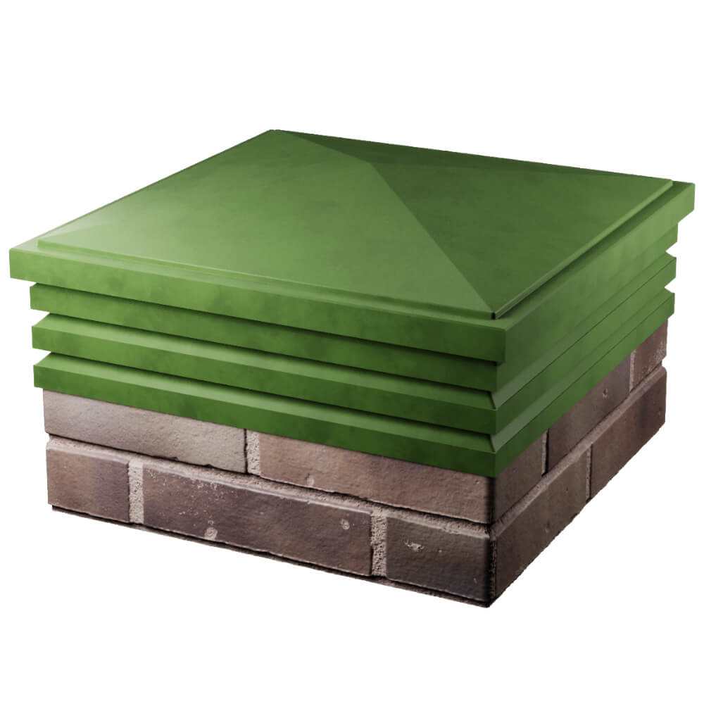 Колпак Zking Бона ХайТек Зеленый на столб 2х2 кирпича (513х513мм) в Бийске фото