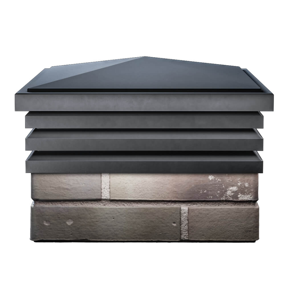 Колпак Zking Бона ХайТек Серый на столб 1.5х1.5 кирпича (385х385мм) Бийск фото