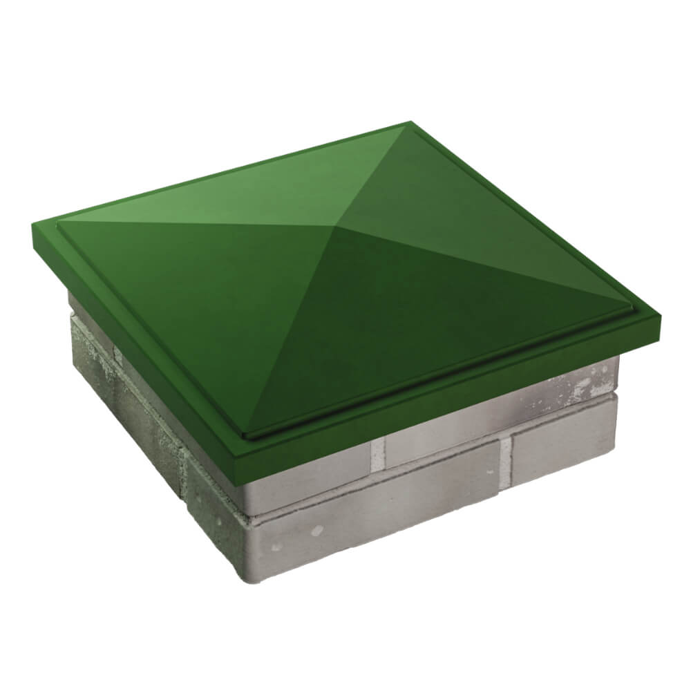 Колпак Zking БонаМоно Зеленый на столб 1.5х1.5 кирпича (385х385, 400х400мм) в Бийске фото