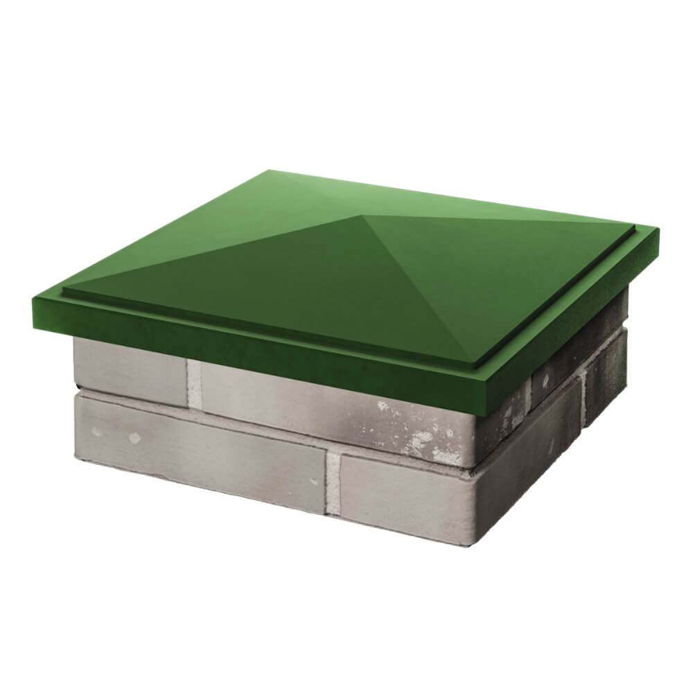 Колпак Zking БонаМоно Зеленый на столб 1.5х1.5 кирпича (385х385, 400х400мм) в Бийске фото