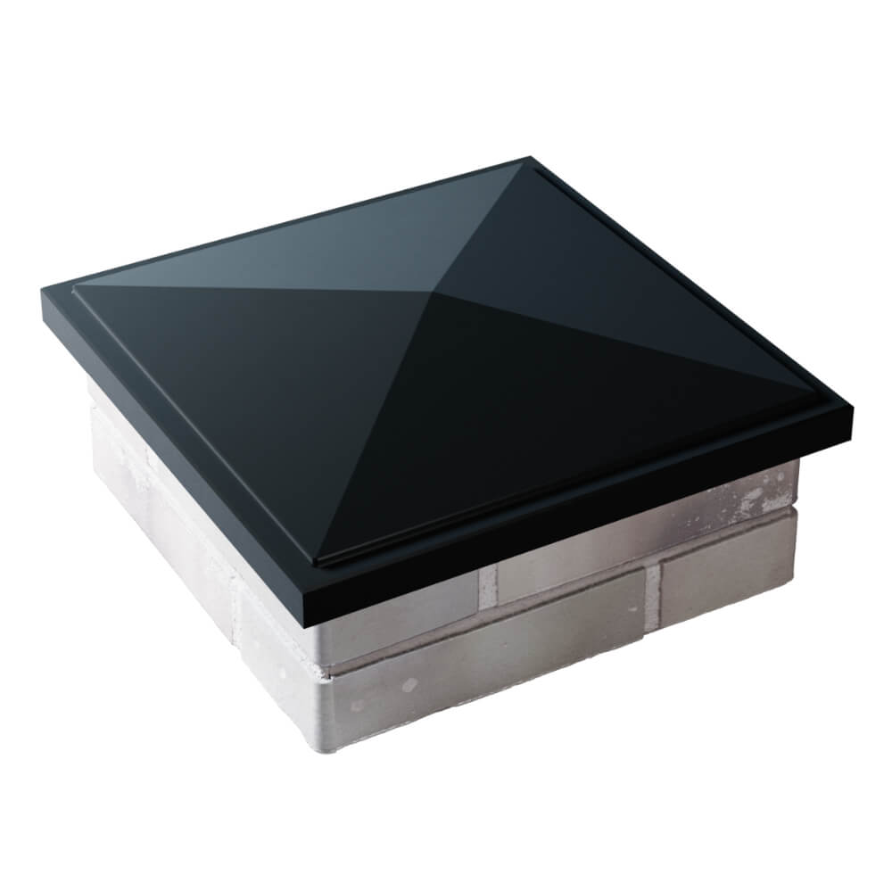 Колпак Zking БонаМоно Черный на столб 1.5х1.5 кирпича (385х385, 400х400мм) в Бийске фото