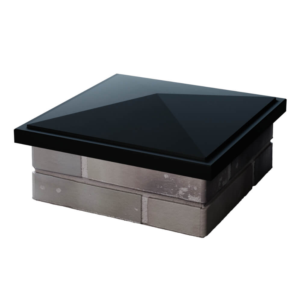 Колпак Zking БонаМоно Черный на столб 1.5х1.5 кирпича (385х385, 400х400мм) в Бийске фото