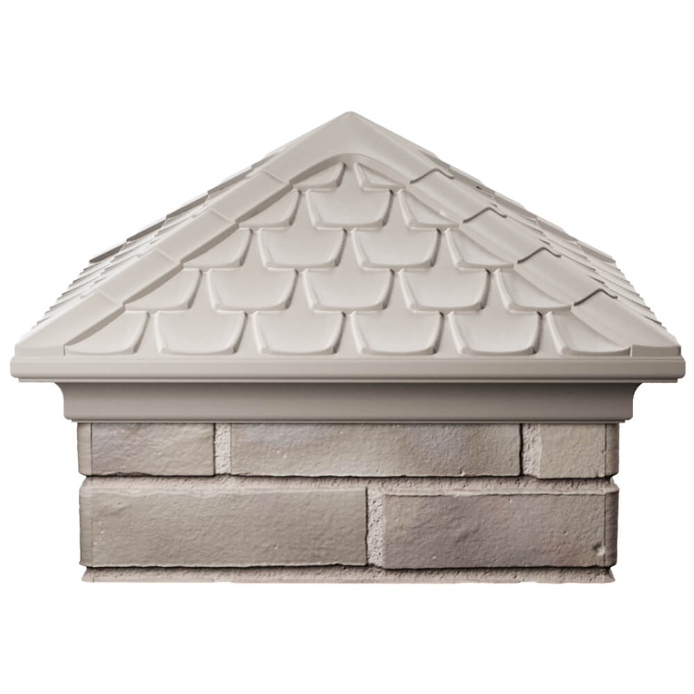 Колпак Zking Эльбрус Бежевый на столб 1.5х1.5 кирпича (385х385мм) Бийск фото