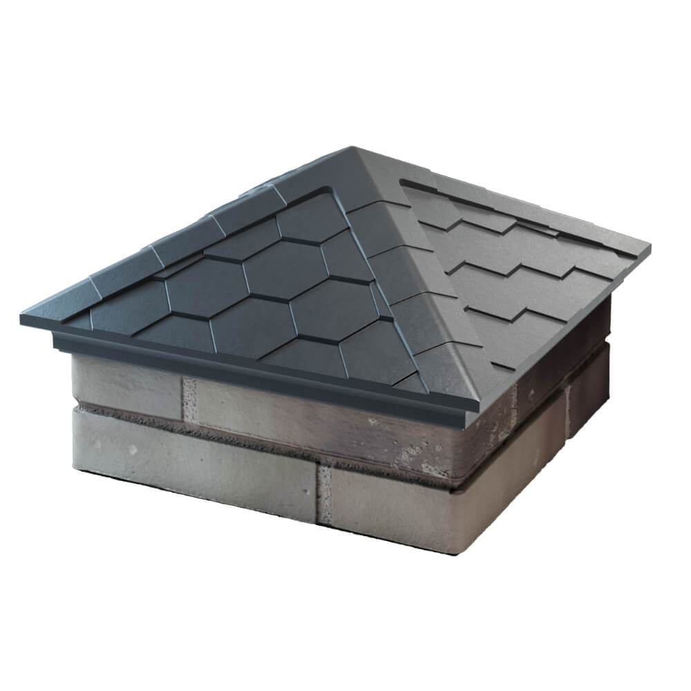 Колпак Zking Эверест Серый на столб 1.5х1.5 кирпича (390х390мм) в Бийске фото