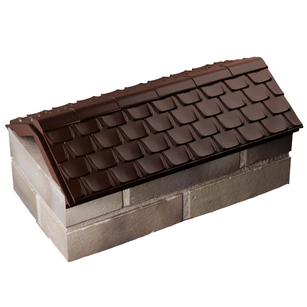 Парапет Zking Эльбрус Коричневый с посадкой на 1 кирпич (255мм) в Бийске фото