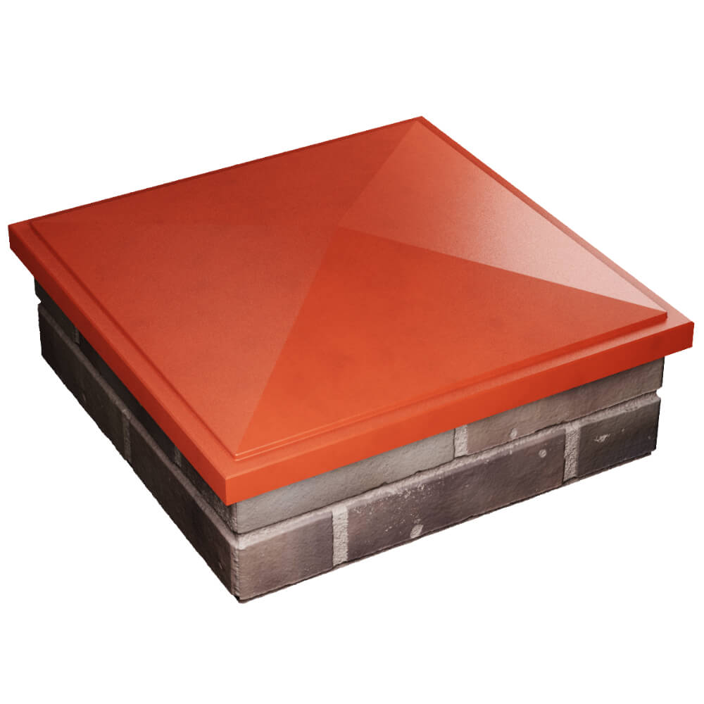 Колпак Zking БонаМоно Красный на столб 2х2 кирпича (515х515, 530х530мм) в Бийске фото