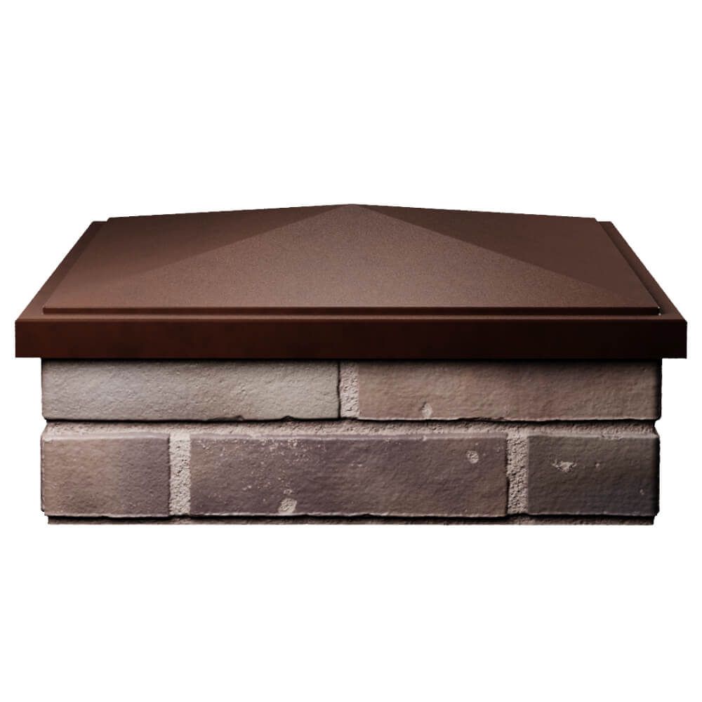 Колпак Zking БонаМоно Коричневый на столб 2х2 кирпича (515х515, 530х530мм) Бийск фото