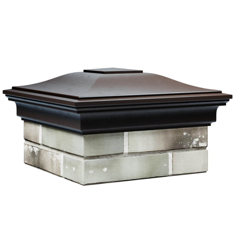 Колпак Zking Монблан Коричневый на столб 1.5х1.5 кирпича (385х385мм) в Бийске фото