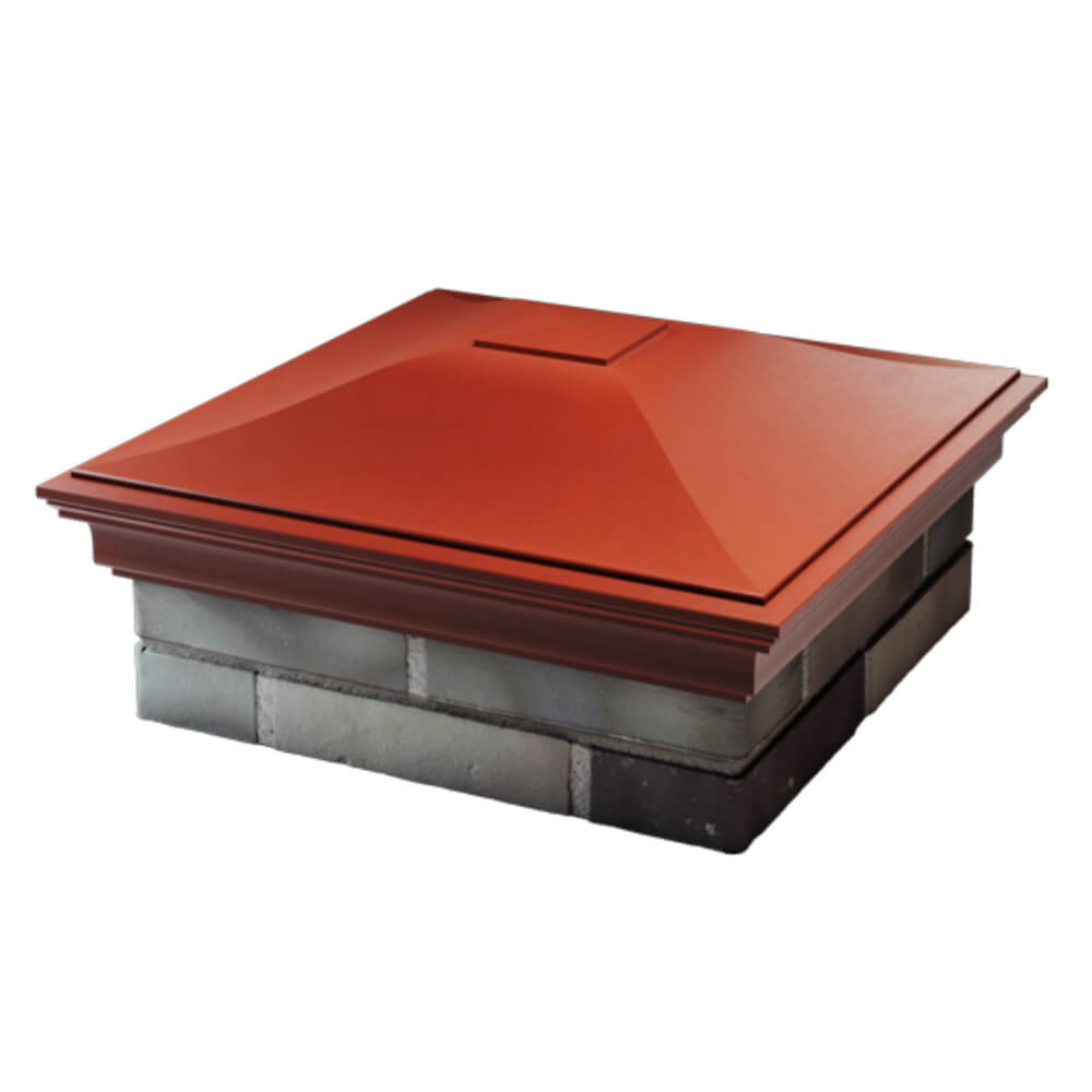 Колпак Zking Монблан Красный на столб 2х2 кирпича (515х515мм) в Бийске фото