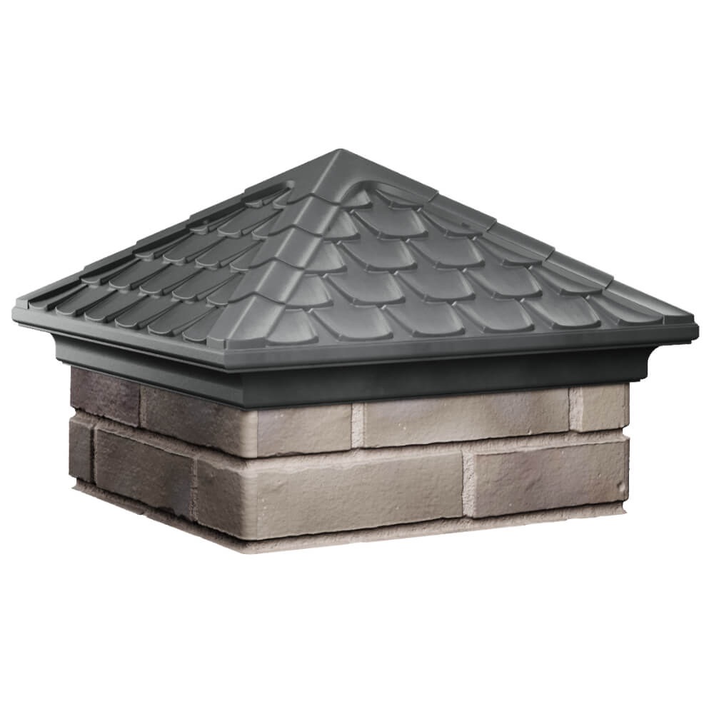 Колпак Zking Эльбрус Серый на столб 1.5х1.5 кирпича (385х385мм) в Бийске фото