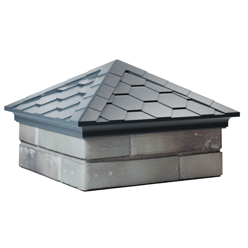 Колпак Zking Эверест Серый на столб 1.5х1.5 кирпича (390х390мм) в Бийске фото