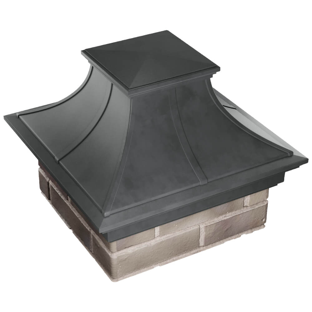 Колпак Zking Монблан Премиум Серый на столб 1.5х1.5 кирпича (385х385мм) в Бийске фото