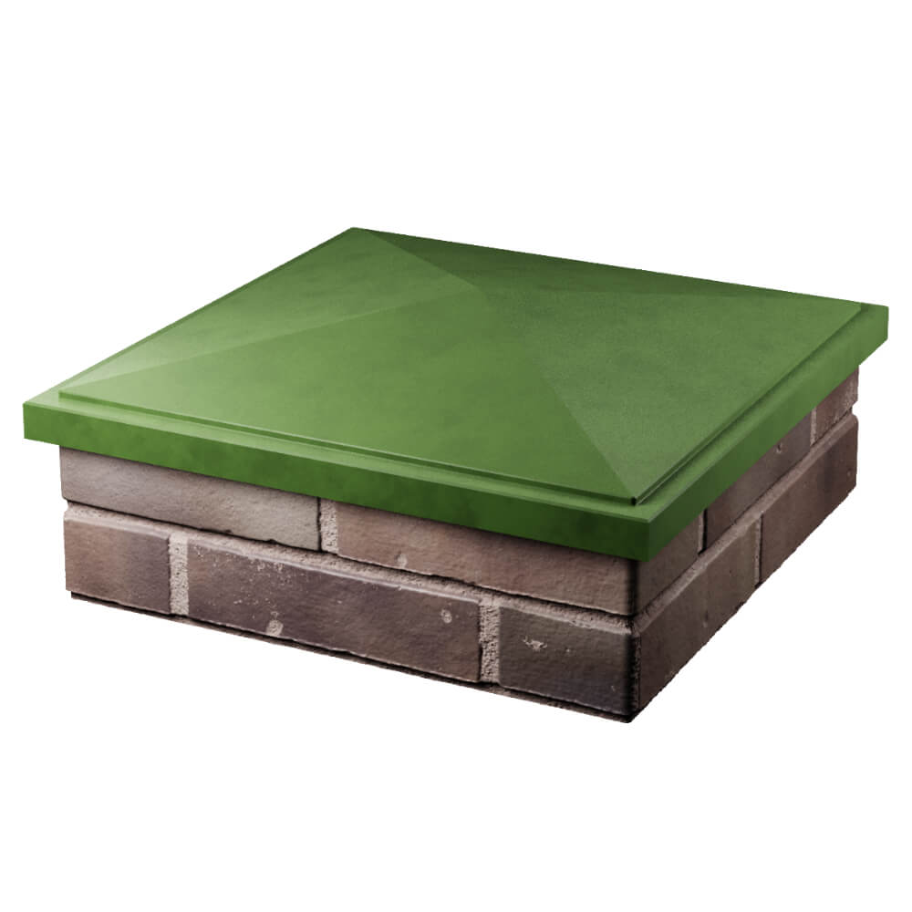 Колпак Zking БонаМоно Зеленый на столб 2х2 кирпича (515х515, 530х530мм) в Бийске фото