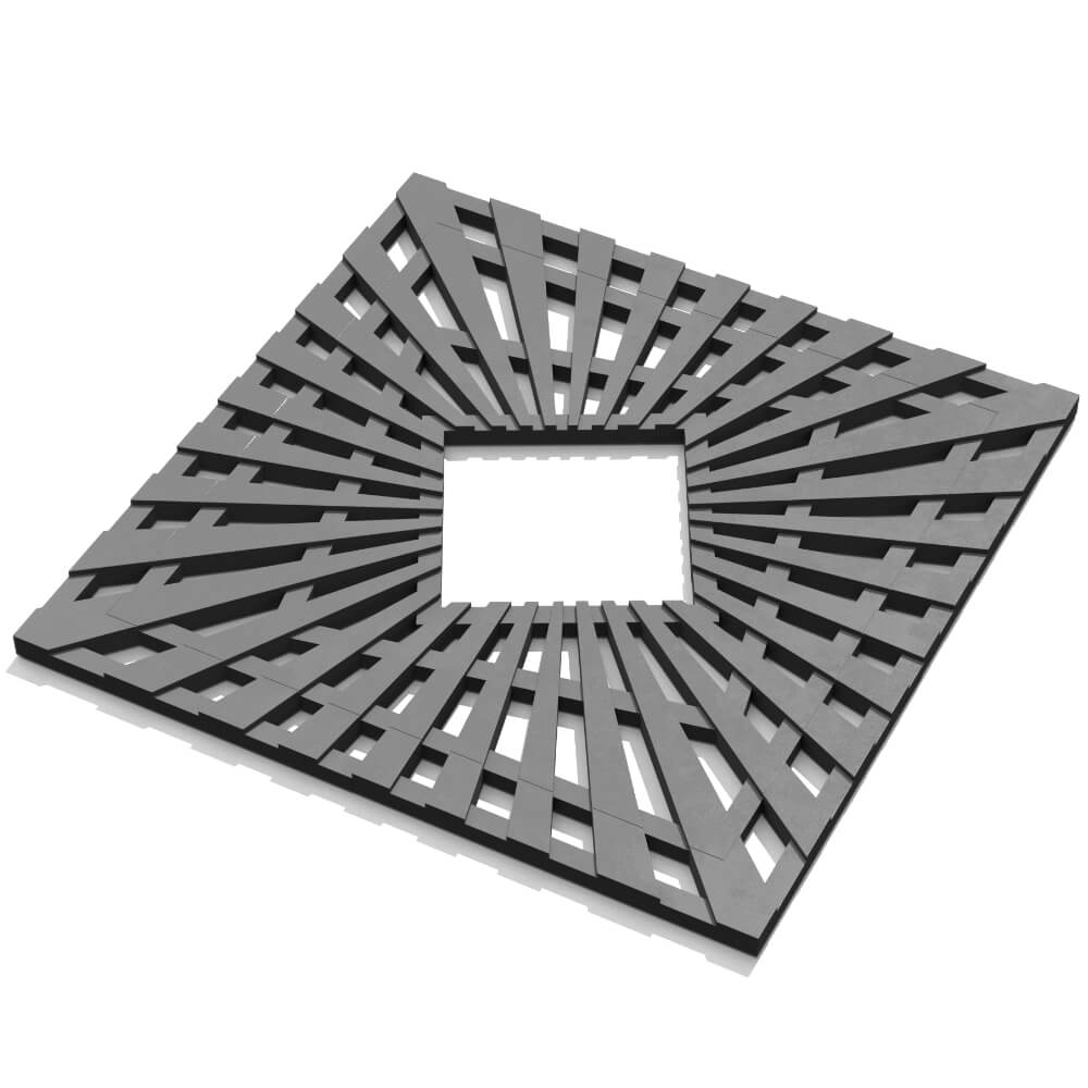 Приствольная решетка для дерева ZKING ATMOSPHERE 1.2х1.2м Серая в Бийске фото