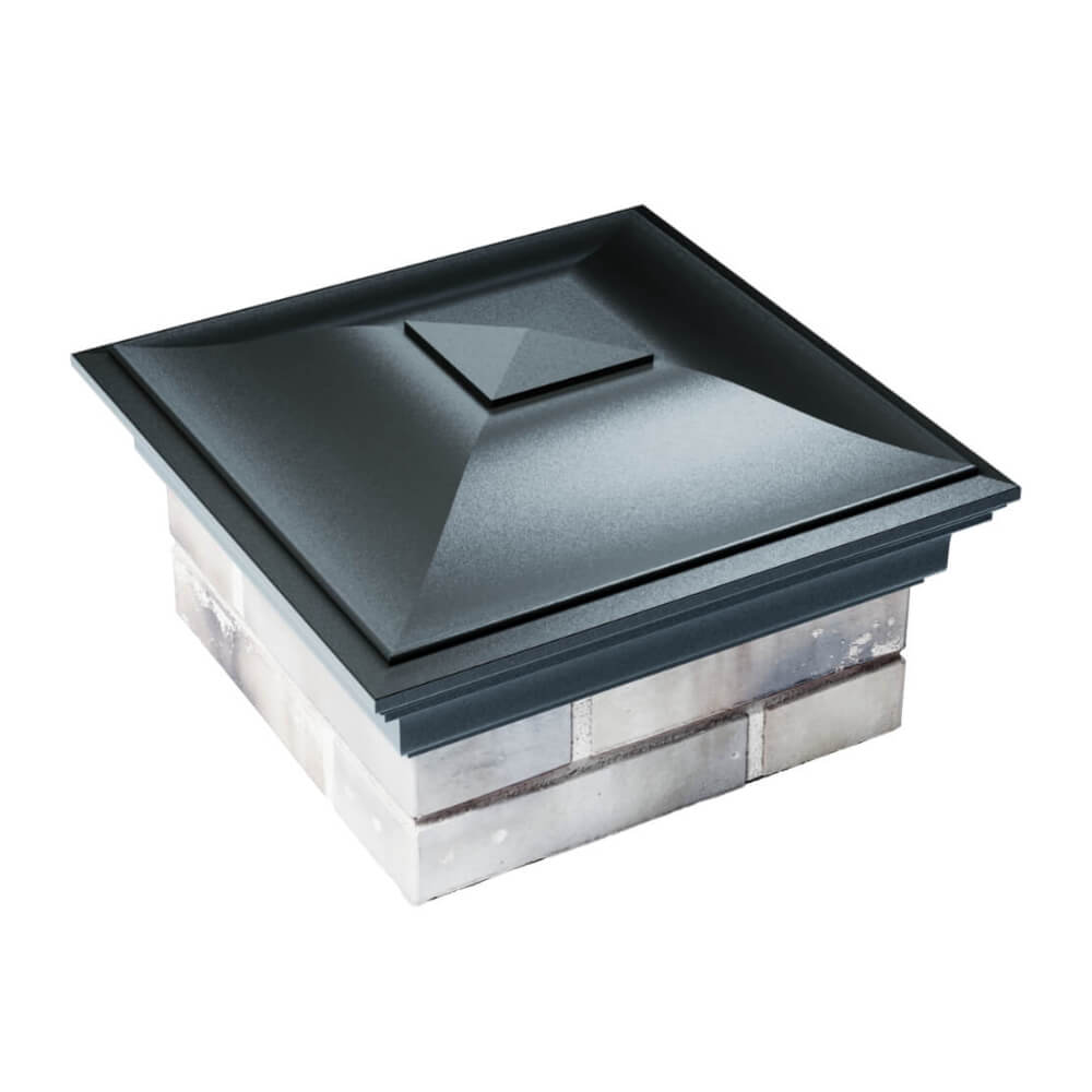 Колпак Zking Монблан Черный на столб 1.5х1.5 еврокирпича 0.7НФ (355х355мм) в Бийске фото