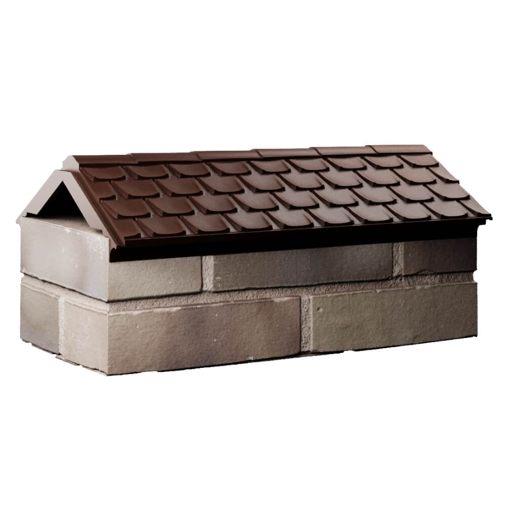 Парапет Zking Эльбрус Коричневый с посадкой на 1 кирпич (255мм) Бийск фото